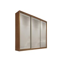 Guarda Roupa Casal 3 Portas de Correr e 8 Gavetas Diamond/Londres Cumaru/Fendi 25 - Novo Horizonte
