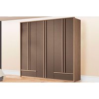 Guarda Roupa Casal 6 Portas e 5 Gavetas Torino Wood/Terracota - Santos Andirá