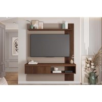 Painel Home p/ TV até 65 Pol Jade Ripada 150x183cm Fendi/Havana - Caemmun