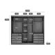 Modulado de Quarto Guarda Roupa c/ 6 Portas e 8 Gavetas Rizon/Linea Neve - Novo Horizonte