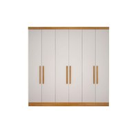 Modulado de Quarto Guarda Roupa c/ 6 Portas e 8 Gavetas Rizon/Linea Cumaru/Fendi 25 - Novo Horizonte