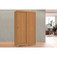 Guarda Roupa Solteiro 2 Portas de Correr e 2 Gavetas c/ Pés CB02R588 Canela - Kappesberg