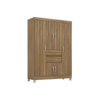 Guarda Roupa Solteiro 6 Portas e 2 Gavetas Ecom II Amêndola Touch - Demóbile