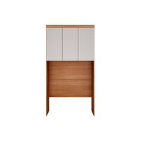 Armário Ponte Modulado Aéreo Solteiro Rizon/Linea c/ 3 Portas Cumaru/Fendi 25 - Novo Horizonte