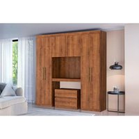 Guarda Roupa 6 Portas e 2 Gavetas Porto 837 Nature - Carraro