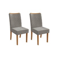 Cadeira Sala de Jantar 2CAD129 Kit 2 Un Canela/Boucle Cinza - Kappesberg