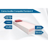 Bicama Solteiro Ravena c/ 2 Gavetas e Auxiliar Branco - Conquista