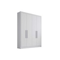 Guarda Roupa Casal 4 Portas e 3 Gavetas Moderni/Sevilha Neve - Novo Horizonte