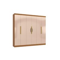 Guarda Roupa 6 Portas e 4 Gavetas R580 Canela/Macadamia - Kappesberg