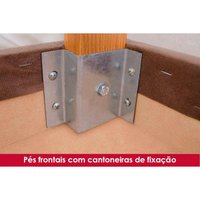 Kit 2 Cadeiras Sala Jantar Malu 2 Un Nature/Suede Marrom Amendoa - Henn