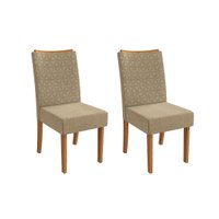 Cadeira Sala de Jantar 2CAD129CN Kit 2 Un Canela/Boucle Bege - Kappesberg