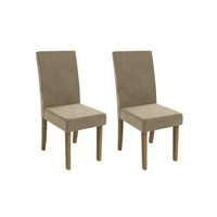 Cadeira de Cozinha 2CAD131 Kit 2 Un Canela/Suede Bege - Kappesberg