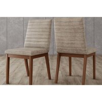 Cadeira Sala de Jantar Elena Kit 2 Un Nature/Linho Creme - Henn
