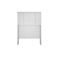 Armário Ponte Modulado Aéreo Casal/Queen 167cm Rizon/Linea c/ 4 Portas Neve - Novo Horizonte