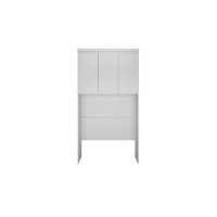 Armário Ponte Modulado Aéreo Solteiro Rizon/Linea c/ 3 Portas Neve - Novo Horizonte