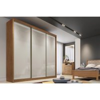 Guarda Roupa Casal 3 Portas de Correr e 4 Gavetas Arezzo/Medelim Cumaru/Fendi 25 - Novo Horizonte