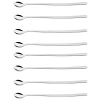 Kit de 8 Colheres Bailarinas Para Drinks Sucos Coquetéis 30cm Aço Inox Longas Tramontina