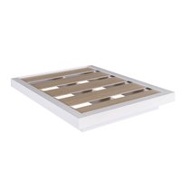 Cama Casal Queen Suspensa Branca MDP 162x202x25,5cm Zurique Art In Móveis