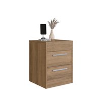 Mesa de Cabeceira Mel com Compartimento Oculto 2 Gavetas MDP Lock Art In Móveis