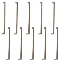 10 Puxadores Alça para Móveis Níquel Escovado 352mm Balcões Armários Gabinete Guarda-Roupas