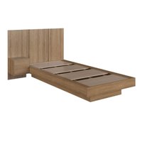 Cama de Solteiro Suspensa com Cabeceira e Mesa de Apoio Mel MDP Zurique Art In Móveis
