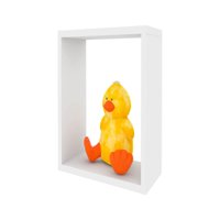 Nicho Infantil Organizador Multiuso Pequeno Quadrado Branco MDP Brinquedos Decoração
