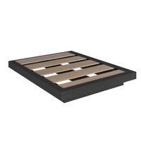 Cama Casal Quen Suspensa Grafite MDP 162x202x25,5cm Zurique Art In Móveis