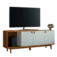 Rack Bancada Para TV Até 50 Polegadas 3 Portas Suíça Madeirado / Off White Notável