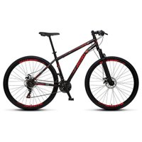 Bicicleta Aero  Aro  29 Steel Rider - Preto com Vermelho