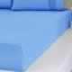 Jogo de Cama Casal Malha 3 Pçs Bella Cama 100% Algodão 138x188x30cm Azul