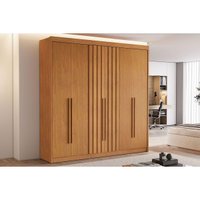 Guarda Roupa 6 Portas (2 Ripadas) e 6 Gavetas Portugal Cinamomo - Conquista