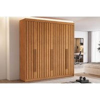 Guarda Roupa 6 Portas Ripadas e 6 Gavetas Portugal Cinamomo - Conquista