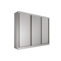 Guarda Roupa 3 Portas de Correr e 6 Gavetas Diamond/Londres Neve - Novo Horizonte
