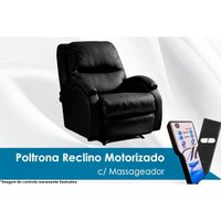 Poltrona Reclinável c/ Massagem p/ Sala Motorizada Vibro Divino Urbany Zero Wall Giro e Balanço Courano Marrom - Probel
