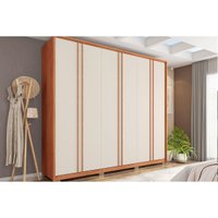 Guarda Roupa 6 Portas e 4 Gavetas Gladiador Freijo/Off White - Caemmun
