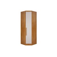 Guarda Roupa Closet de Quarto de Canto Oblíquo Rizon/Linea c/ 1 Porta Cumaru/Fendi 25 - Novo Horizonte