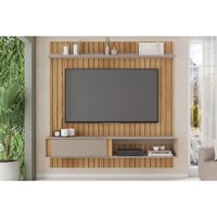 Home p/ TV até 65 Pol Boreal Ripada 180x183cm Buriti/Cacao - Caemmun