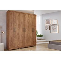 Guarda Roupa 6 Portas e 2 Gavetas c/ pés Milena Cinamomo - Panan