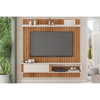 Home p/ TV até 65 Pol Boreal Ripada 180x183cm Freijo/Off White - Caemmun