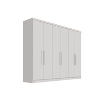 Guarda Roupa 6 Portas e 8 Gavetas New Vértice/Messina Neve - Novo Horizonte