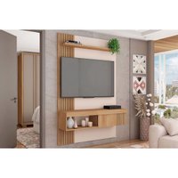 Home p/ TV até 45 Pol Jade Ripada 120x183cm Freijo/Off White - Caemmun
