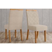 Kit 2 Cadeiras Sala Jantar Bella 2 Un Nature/Linho Bege - Henn