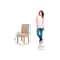 Kit 2 Cadeiras Sala Jantar Esther 2 Un Nature/Linho Areia - Henn