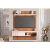 Home p/ TV até 65 Pol Jade Ripada 150x183cm Freijo/Off White - Caemmun