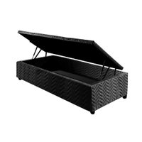 Cama Box Baú Universal Solteiro Rústico Black (79x198x36) - Paropas