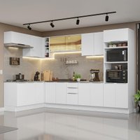 Armário de Cozinha Completa Canto 499cm Stella Madesa 03