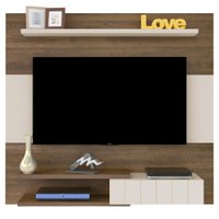 Painel Suspenso Para TV 55 Pol 135 cm Pinho Off White ARLY