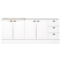 Balcao Pia 120 cm Balcao Cooktop 80 cm Americana Branco Calcare Henn