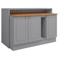 Bancada E Balcao Gourmet 146cm CE818 Americana Cinza Nature Henn