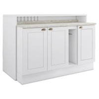 Bancada E Balcao Gourmet 146 cm CE818 Americana Branco Calcare Henn